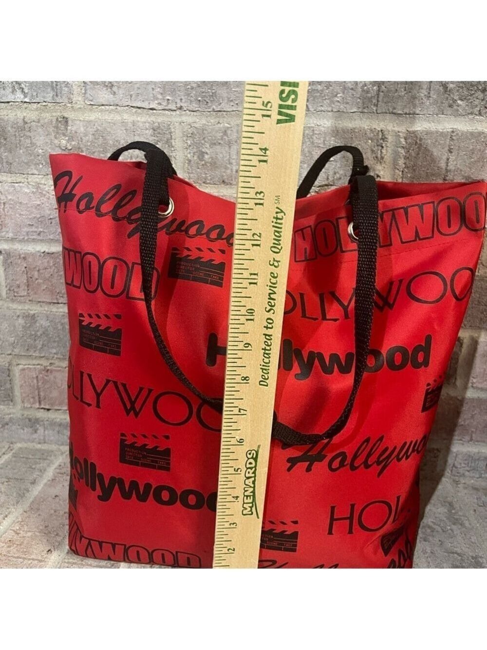 Red Hollywood Tote Bag - Picture 4 of 9